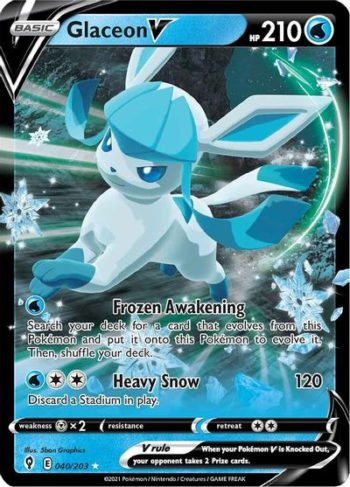 Glaceon VMAX 41 203 Evolving Skies Ultra Rare Shady Bloom