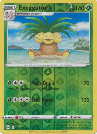 Exeggutor 2 172 Brilliant Stars Reverse Holo Uncommon Shady Bloom