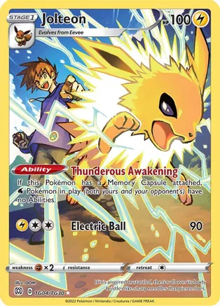 Jolteon TG04 TG30 Brilliant Stars Holo Rare Trainer Gallery