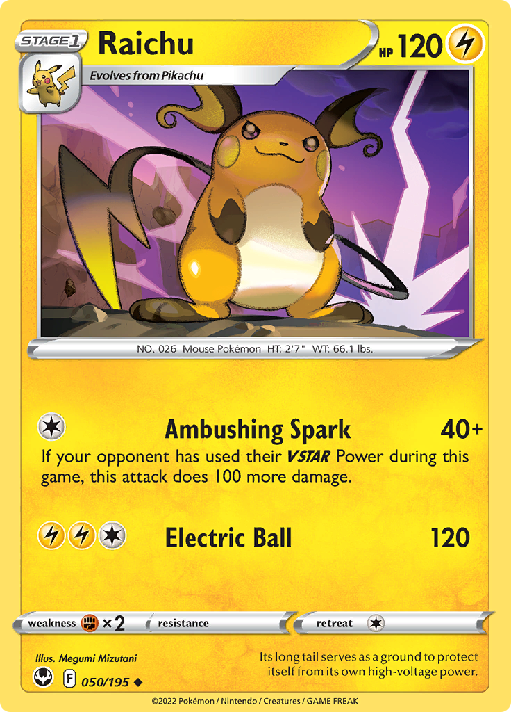 Raichu Silver Tempest Uncommon Shady Bloom