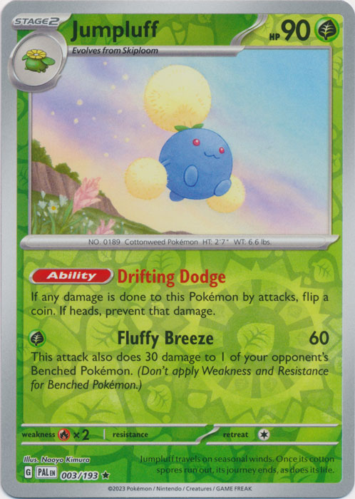 Jumpluff Paldea Evolved Reverse Holo Rare Shady Bloom