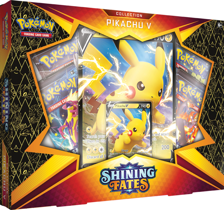 sword & shield shining fates pikachu v collection box