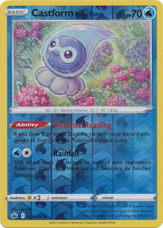Castform Rainy Form 33/198 - Chilling Reign - Reverse Holo Common