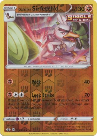 Galarian Sirfetch'd 79/198 - Chilling Reign - Reverse Holo Rare