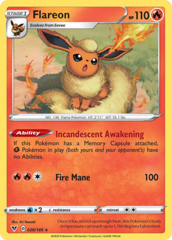 Flareon 26/185 - Vivid Voltage - Rare