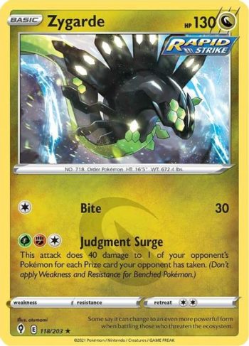 Zygarde 118/203 - Evolving Skies - Holo Rare