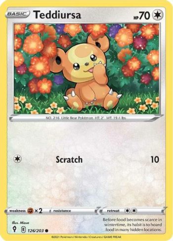 Teddiursa 126/203 - Evolving Skies - Common