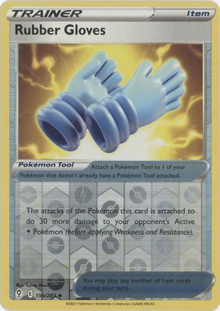Rubber Gloves 156/203 - Evolving Skies - Reverse Holo Uncommon