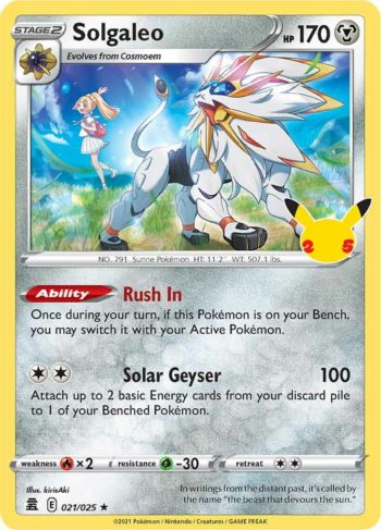 Solgaleo 21/25 - Celebrations - Holo Rare