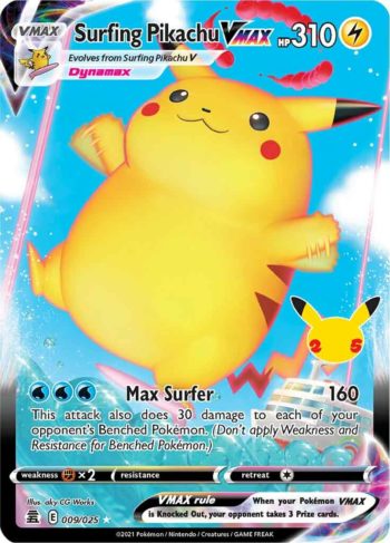 Surfing Pikachu VMAX 9/25 - Celebrations - Ultra Rare