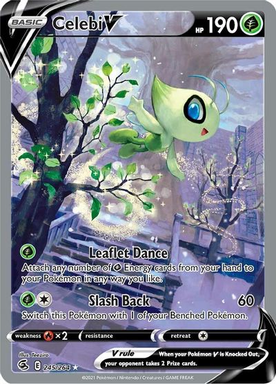 Celebi V 245/264 - Fusion Strike - Alternate Art Ultra Rare - Shady Bloom