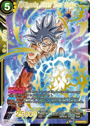 Ultimate Form Son Goku P-059PR - Mythic Booster - Common (Alternate Art ...