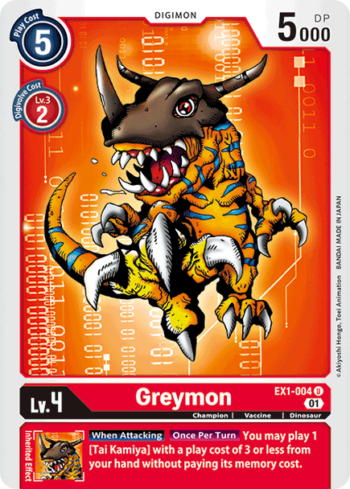 Greymon EX1-004 - Classic Collection - Uncommon