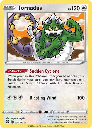 Tornadus 126/172 - Brilliant Stars - Rare