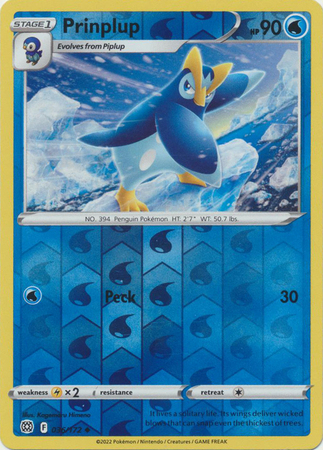 Prinplup 36/172 - Brilliant Stars - Reverse Holo Uncommon