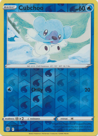 Cubchoo 42/172 - Brilliant Stars - Reverse Holo Common