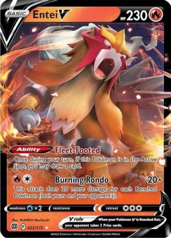 Entei V 22/172 - Brilliant Stars - Ultra Rare