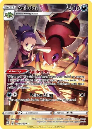 Ariados TG09/TG30 - Brilliant Stars - Holo Rare (Trainer Gallery)