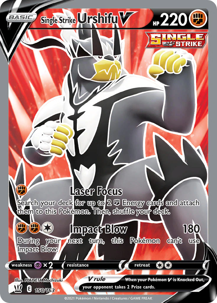 Single Strike Urshifu V 150/163 - Battle Styles - Full Art Ultra Rare ...