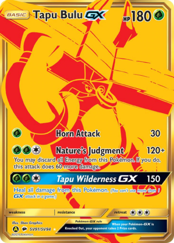 Tapu Bulu GX SV91/SV94 - Hidden Fates - Gold Secret Rare (Shiny Vault)