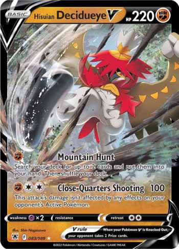 Hisuian Decidueye V 83/189 - Astral Radiance - Ultra Rare