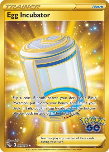 Egg Incubator 87/78 - Pokemon GO - Gold Secret Rare