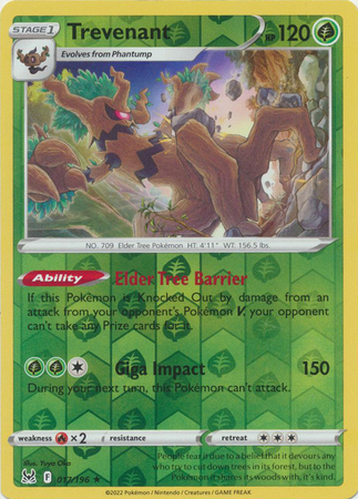 Trevenant 17/196 - Lost Origin - Reverse Holo Rare