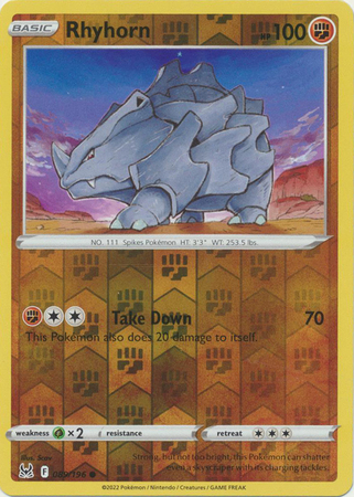 Rhyhorn 89/196 - Lost Origin - Reverse Holo Common