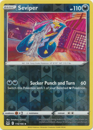 Seviper 116/196 - Lost Origin - Reverse Holo Uncommon