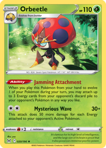 Orbeetle 20/196 - Lost Origin - Holo Rare