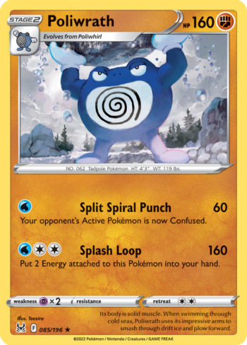 Poliwrath 85/196 - Lost Origin - Rare