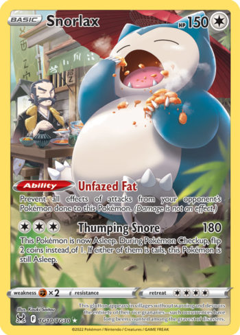 Snorlax TG10/TG30 - Lost Origin - Holo Rare (Trainer Gallery)