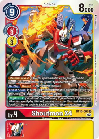 Shoutmon X4 BT10-009 - Xros Encounter - Rare