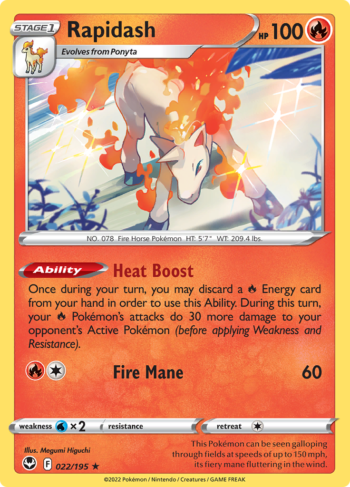 Rapidash 22/195 - Silver Tempest - Holo Rare