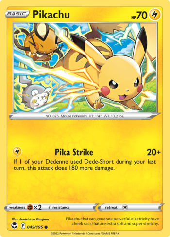 Pikachu 49/195 - Silver Tempest - Common