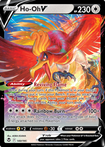 Ho-Oh V 140/195 - Silver Tempest - Ultra Rare