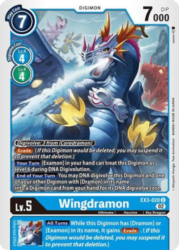 Wingdramon EX3-020 - Draconic Roar - Uncommon