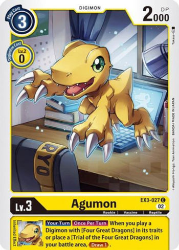 Agumon EX3-027 - Draconic Roar - Common