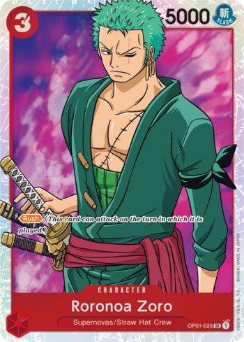 Roronoa Zoro OP01-025 - Romance Dawn - Alternate Art Super Rare - Shady ...