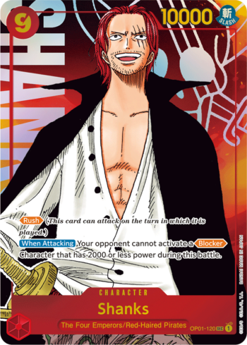 Shanks OP01-120 - Romance Dawn - Alternate Art Secret Rare