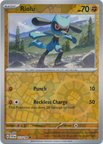 Riolu 113/198 - Scarlet & Violet - Reverse Holo Common