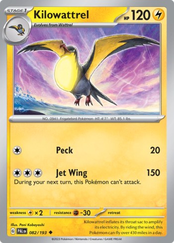 Kilowattrel 82/193 - Paldea Evolved - Uncommon