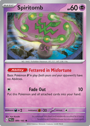 Spiritomb 89/193 - Paldea Evolved - Holo Rare