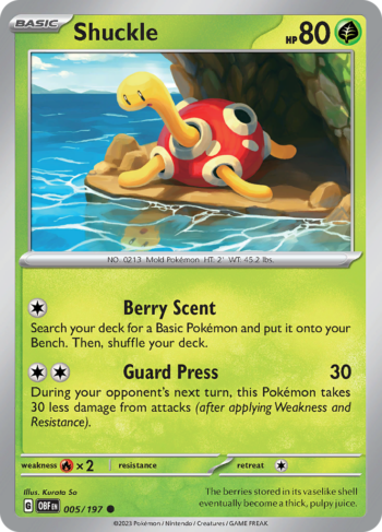 Shuckle 5/197 - Obsidian Flames - Common