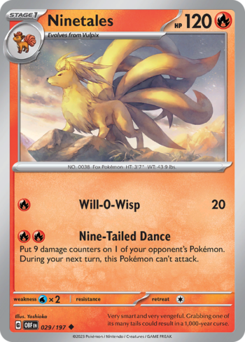 Ninetales 29/197 - Obsidian Flames - Uncommon
