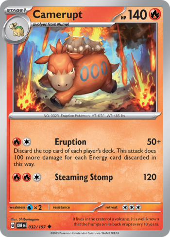 Camerupt 32/197 - Obsidian Flames - Uncommon