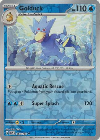 Golduck 55/165 - Pokemon 151 - Reverse Holo Uncommon