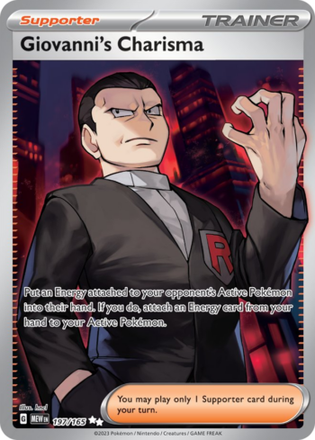 Giovanni's Charisma 197/165 - Pokemon 151 - Full Art Ultra Rare