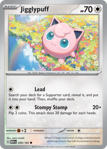 Jigglypuff 39/165 - Pokemon 151 - Common