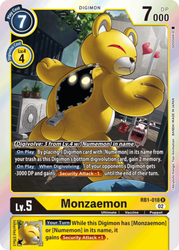 Monzaemon RB1-018 - Resurgence Booster - Rare